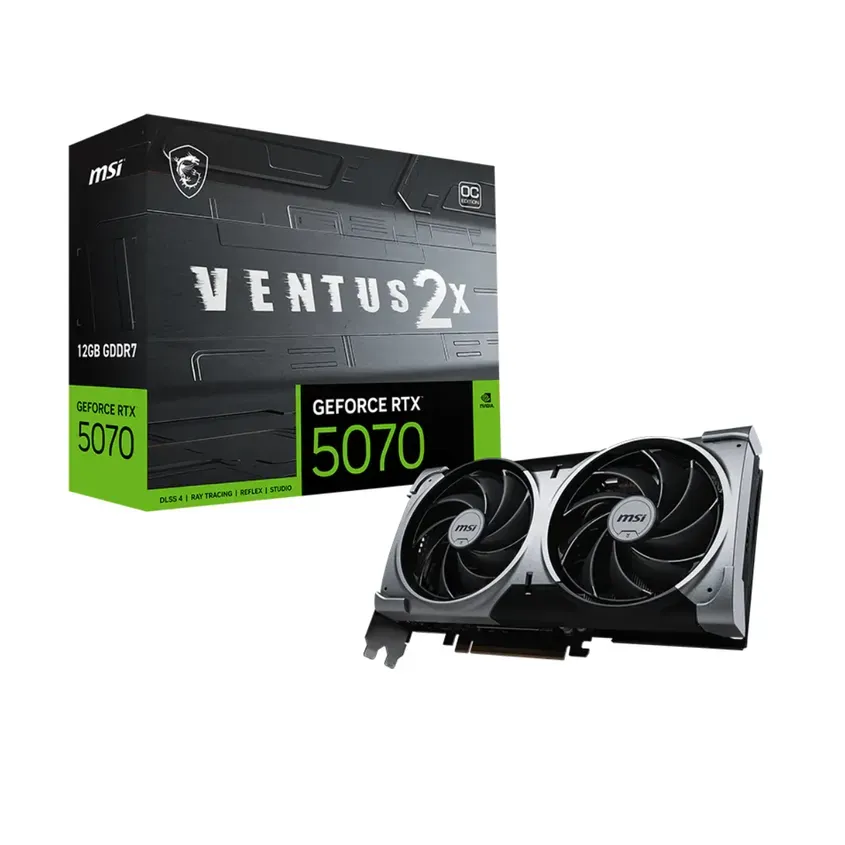 VGA MSI GeForce RTX 5070 12G VENTUS 2X OC BLACK 1-0418765