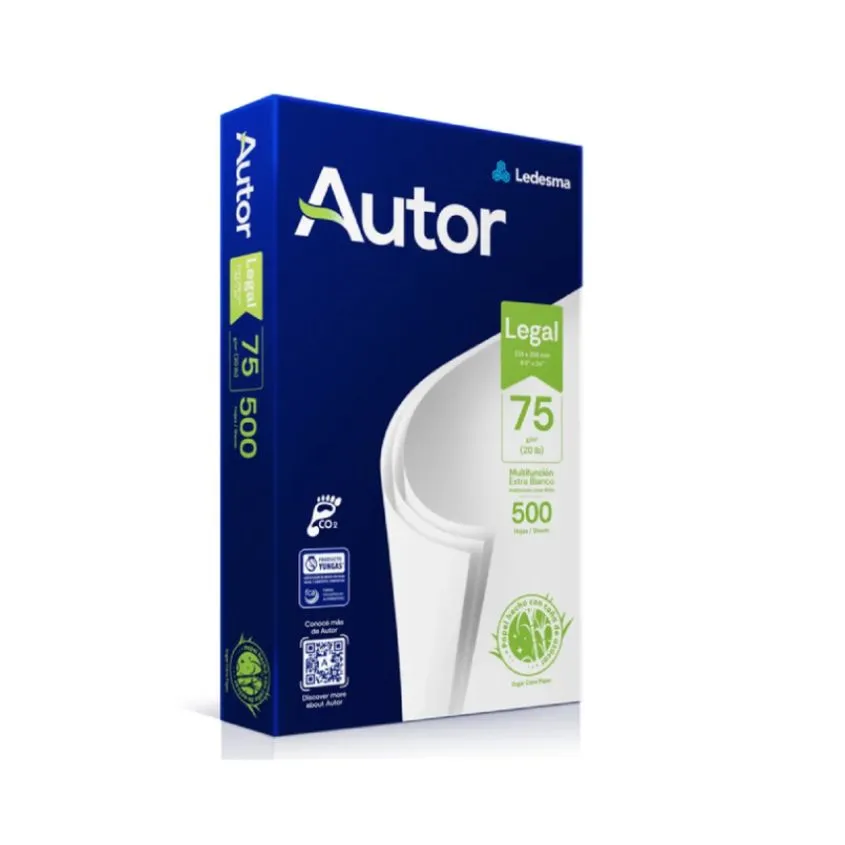 Resma BLANCA OFICIO AUTOR MULTIFUNCION 75G x 500 Hojas RES018
