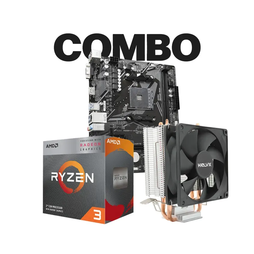 Combo actualizacion MB GIGA A520M K V2 / Proces AMD Ryzen 3-3200G Tray / CPU Cooler Kelyx 1-0418798