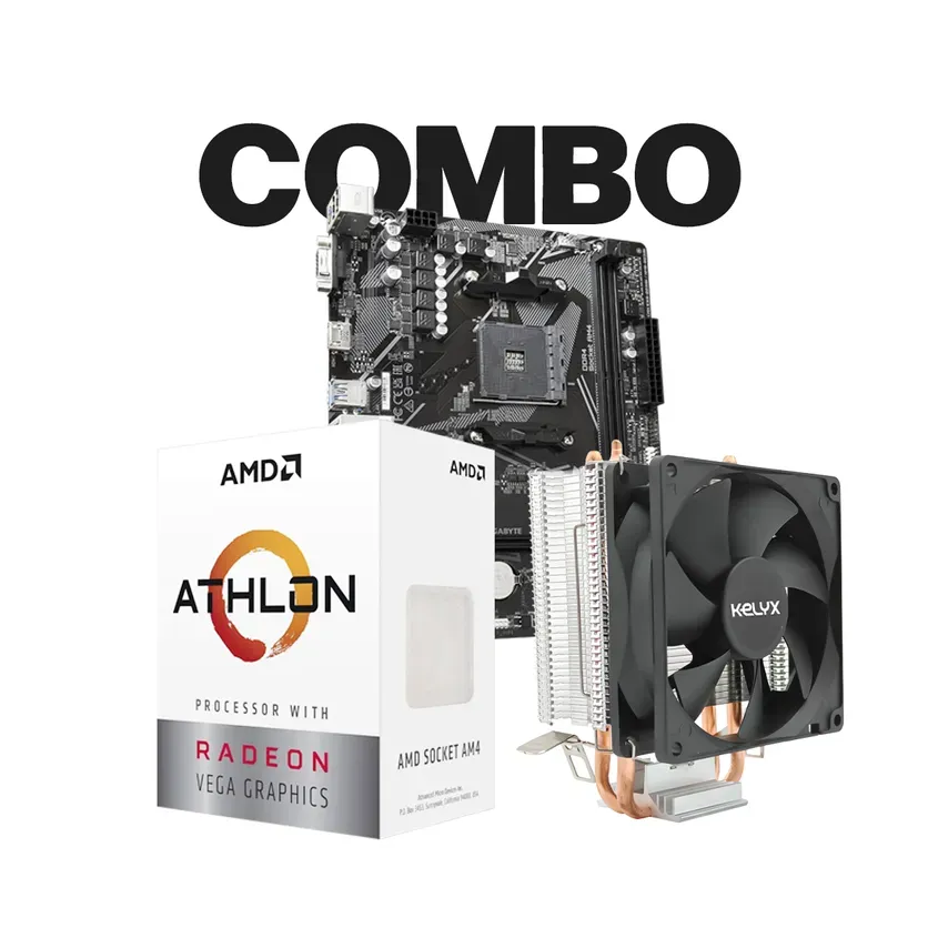 Combo actualizacion  MB GIGA A520M K V2 / Proces AMD Athlon 3000G Tray / CPU Cooler Kelyx 1-0418797
