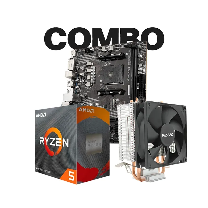 Combo actualizacion MB MSI A520M-A PRO / Proces AMD Ryzen 5-3400G Tray / CPU Cooler Kelyx 1-0418801