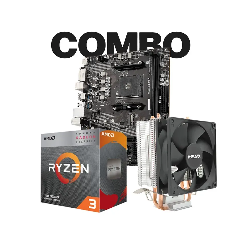 Combo actualizacion MB MSI A520M-A PRO / Proces AMD Ryzen 3-3200G Tray / CPU Cooler Kelyx 1-0418799