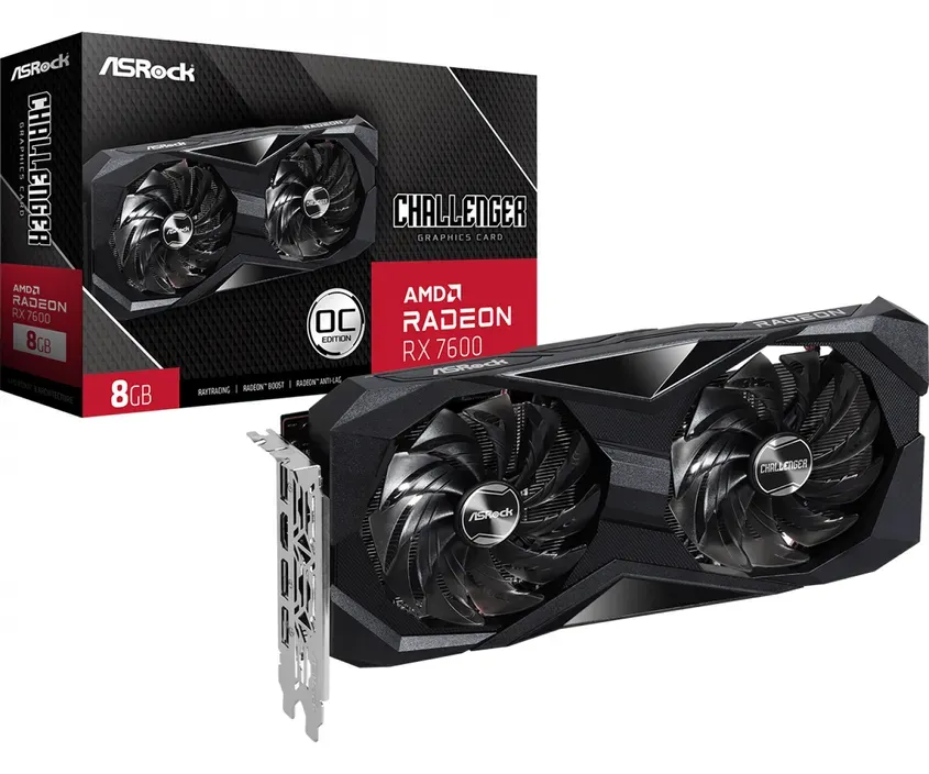 PLACA DE VIDEO ASROCK RX 7600 8GB CHALLENGER PCI-E211
