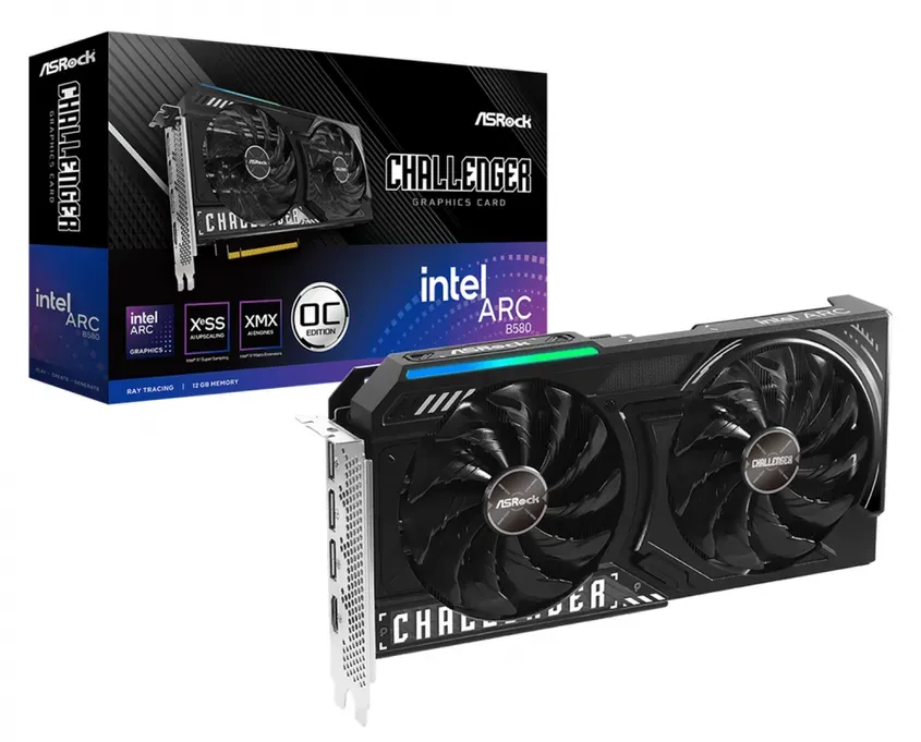 PLACA DE VIDEO ASROCK INTEL ARC B580 12GB CHALLENGER 4-123898