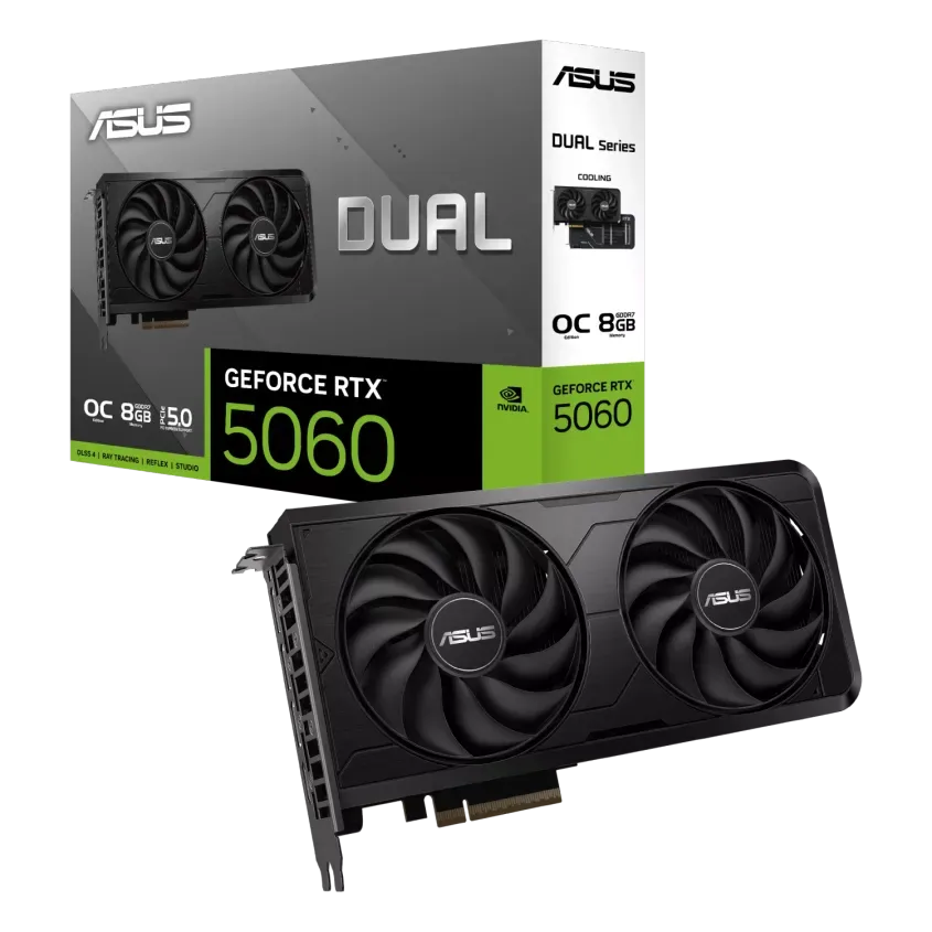 Placa de Video ASUS NVIDIA GeForce DUAL RTX5060 O8GB EVO 5-20016