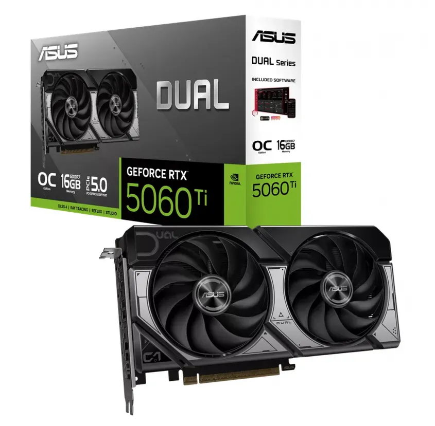 PLACA DE VIDEO ASUS DUAL RTX 5060TI 16GB EVO OC 5-20428
