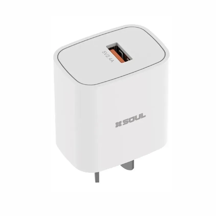 Cargador Viajero USB SIN CABLE Classic 2.4A Soul Blanco CVQ-CUSB