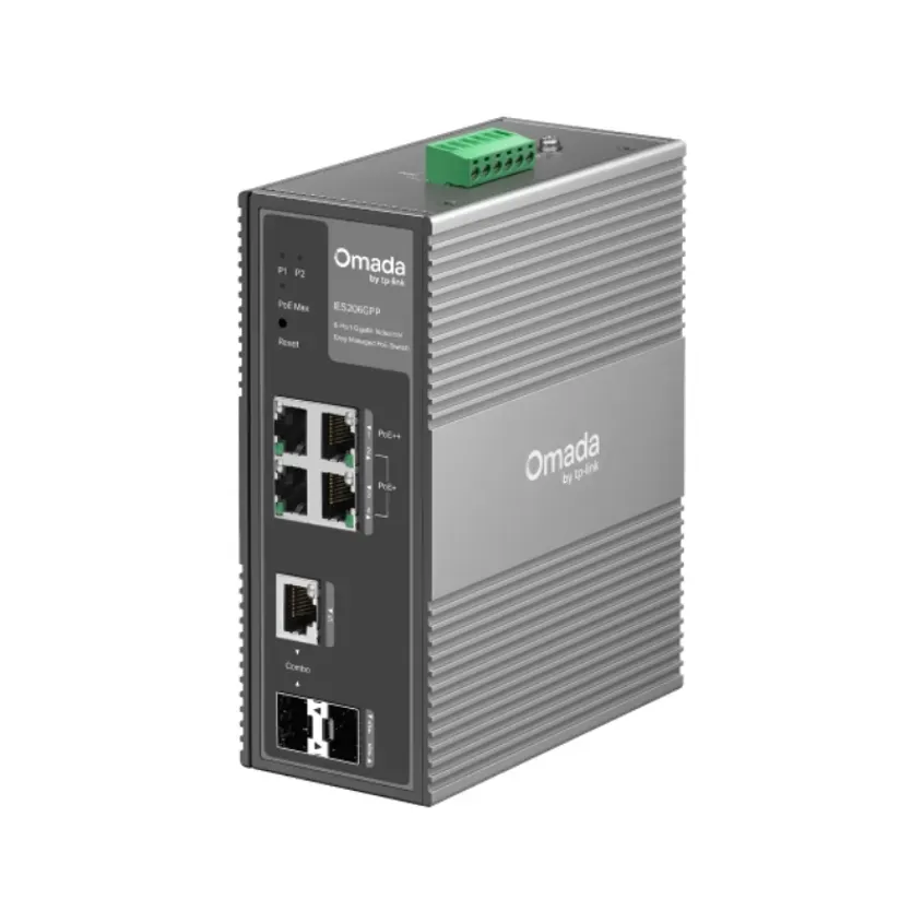 IES206GPP - Switch Industrial Riel Din 6Port -x1 60W- x3 30W- Omada 1-0418803