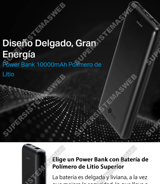 Power Bank 2 Usb Ma Slim Tp Link Tl Pb