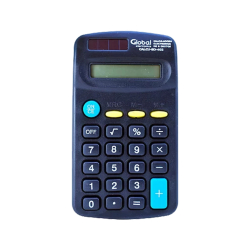 Calculadora 8 Digit. Plastica Negra De Bolsillo Global CALCU8D402 ...