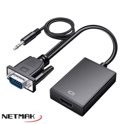 CONVERSOR DE VGA+AUDIO A HDMI NETMAK NM-C63