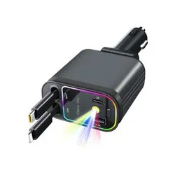 Cargador para Auto 4en1 66W con Proyector Netmak (NM-UCC9)